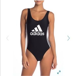 Original adidas logo 3 lines 1 piece bathing suit